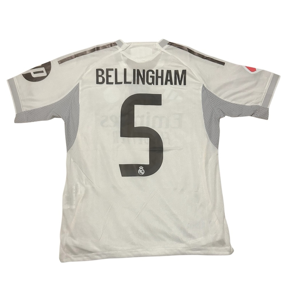 25/26 real madrid home kit. Jude Bellingham soccer football jersey. Heat ready.